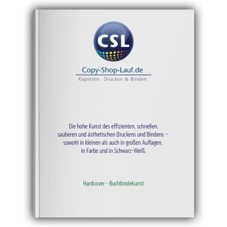 Hardcover-Bindung – farbiger Druck – ein- und zweiseitig