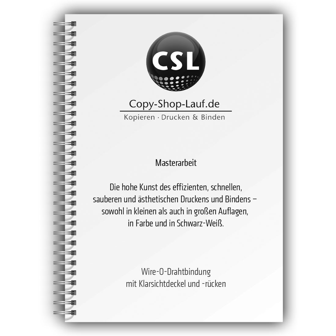 Wire-O-Bindung sw Facharbeit DIN A4