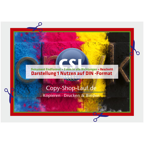 1 Nutzen 3mm Beschnitt Copy-Shop-Lauf.de
