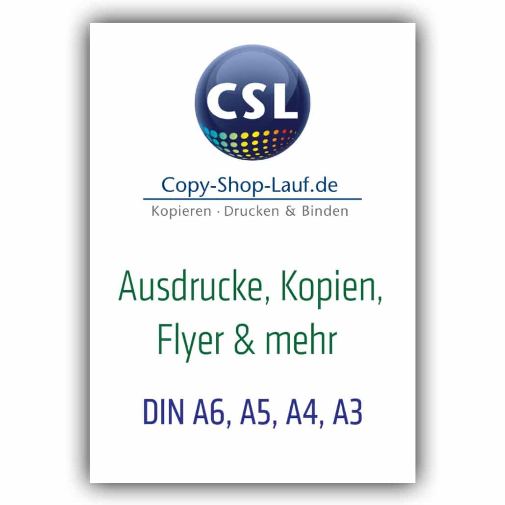 Farbig drucken lassen DIN A6 bis A3