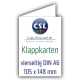 Klappkarte A6 hoch für Einladungen, Grußkarten, Weihnachtskarten, Einladungskarten, Hochzeitskarten